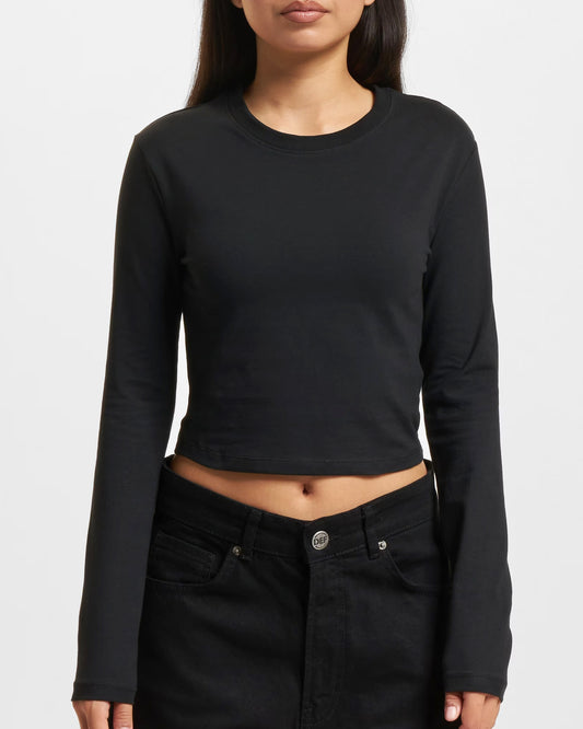 Basic Long Sleeve Cropped T-shirts