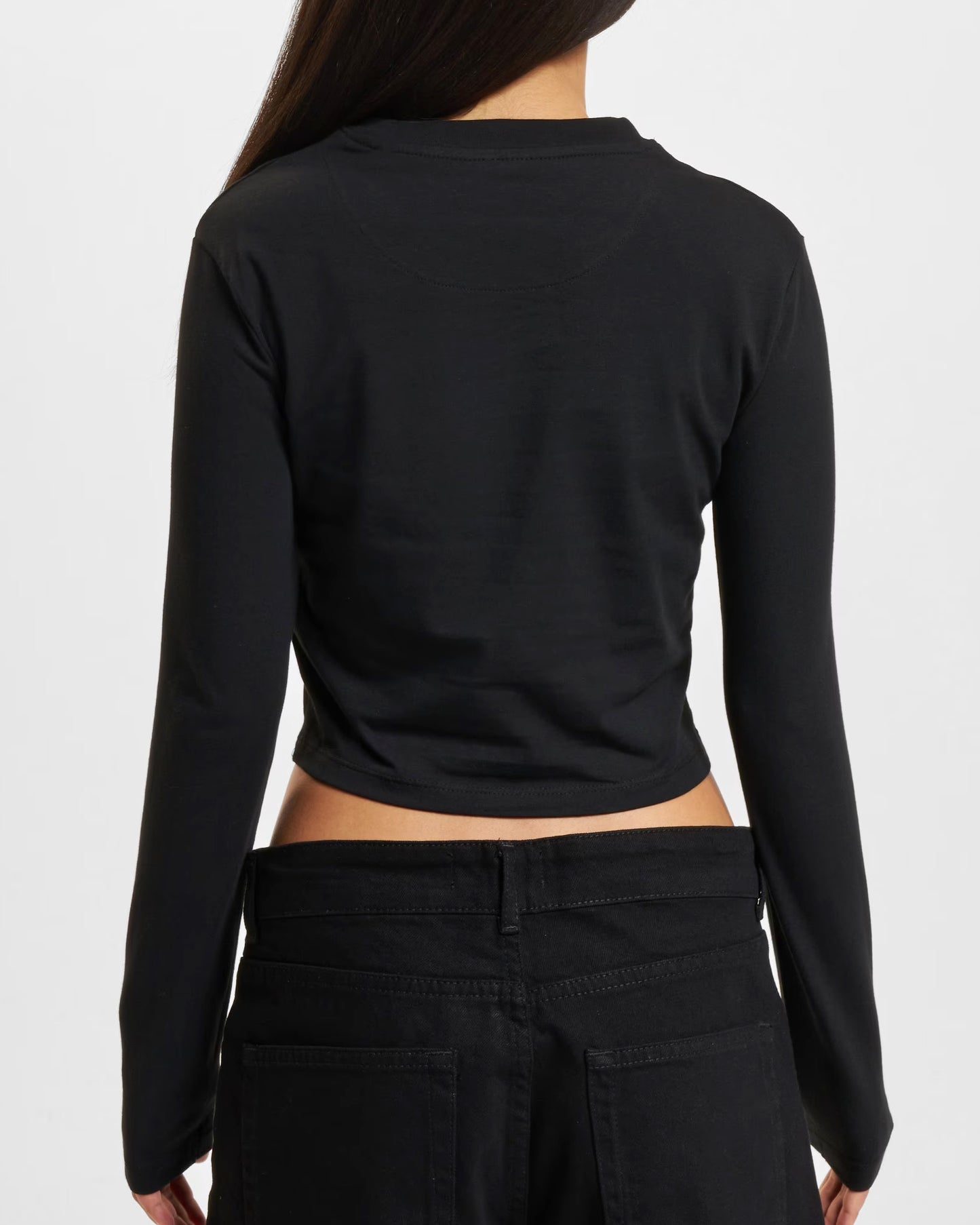 Basic Long Sleeve Cropped T-shirts